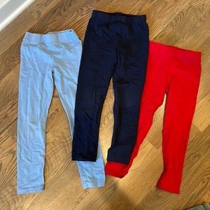 Bundle of Hanna Andersson/Primary cotton leggings size 6-7